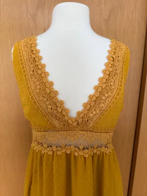 Yellow lace High Low Dress Size M thumbnail 3