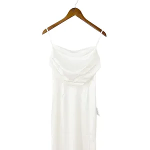 Lulus Lovely Endearment White Satin Sleeveless Backless Maxi Dress size S NWT thumbnail 5