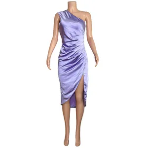 ELLIATT Cassini One Shoulder Dress, Lilac, Small thumbnail 6