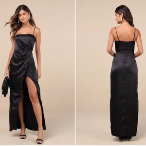 LULU's Sexy Chic Elegant Prom Wedding Formal Event Chic Satin Maxi Gown thumbnail 2