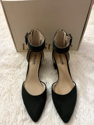 Life Stride Dark Green Pointed Toe Ankle Strap Heels thumbnail 2