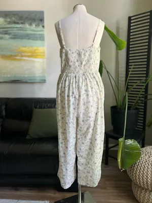 Old Navy Linen Floral Jumpsuit  thumbnail 2