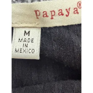 Papaya Tank Top Womens Medium Black #Beautiful Graphic Ribbed Open Back Cami thumbnail 7