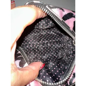 Victoria's Secret Plastic Coated Signature Script Logo Mini Cube Zipper Pouch thumbnail 6