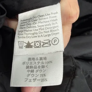 Eddie Bauer Women's Goose Down‎ Puffer Jacket Medium Black Quilted Snap Front thumbnail 5