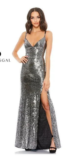 Mac Duggal 93576 Spaghetti Strap Prom Long Dress size 4 thumbnail 1