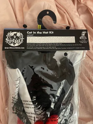 Cat in the hat costume Black Size M thumbnail 3