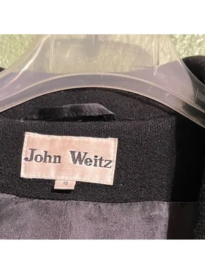 Vintage Cashmere Coat John Weitz Black Double-Breasted Cashmere long Coat thumbnail 3