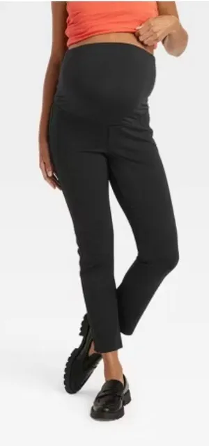 Over Belly Ponte Skinny Maternity Pants - Isabel Maternity by Ingrid & Isabel™ Black thumbnail 1