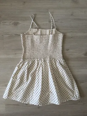 Le Lis White and Black Polka Dot Smocked Sundress thumbnail 5