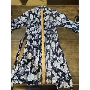 Charter Club Women Cotton‎ French Floral Belted Robe Blue Size Medium thumbnail 9