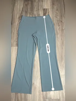 Athleta Cosmic Kick Flare Pants Slate Teal Stretch Work Travel. thumbnail 6