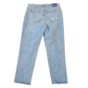 Abercrombie & Fitch Curve Love 90s Straight Ultra High Rise Criss Cross Jeans 34 thumbnail 5