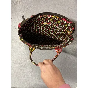 Vera Bradley Puccini Laptop Computer Bag Brown Red Yellow thumbnail 6
