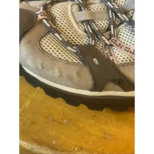 Merrell Hiking Shoes 9.5 Elephant/Pink Waterproof Vibram Low Lace Up thumbnail 9