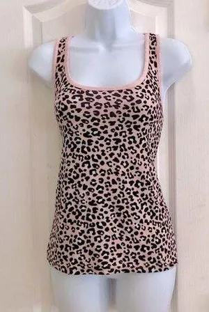 Animal Print Racerback Top Pink Size L thumbnail 1