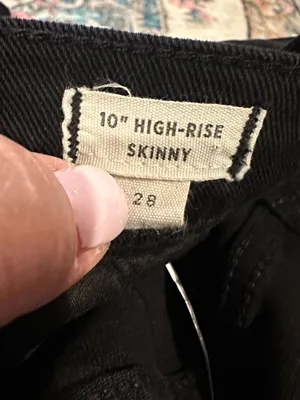 Madewell 10” High Rise Black Skinny Stretchy Jeans Pants 28 thumbnail 6