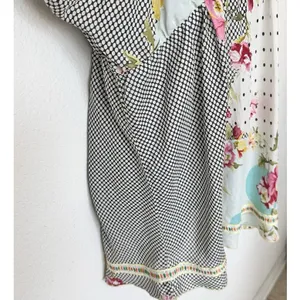 Johnny Was Silk Tunic M floral Embroidered Gathered Waist blouse lightweight thumbnail 9