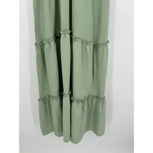 PrettyGarden Womens L Sage Green Tiered Maxi Dress Smocked Boho Cottagecore‎ thumbnail 5