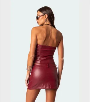 Edikted Leather Skirt Set thumbnail 3