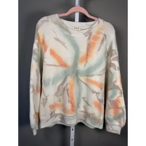 POL Tie Dye Sweater S Oversized Crewneck Soft Knit Boho Cozy Pullover‎ thumbnail 2