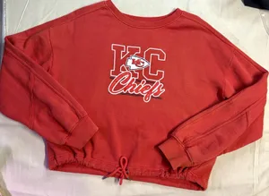 Kansas City Chiefs Cropped Hoodie NFL Graphic Sweatshirt M Football (D35) thumbnail 1
