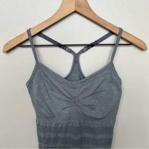 Lululemon Ebb & Flow Tank Heathered Dark Classic Sport Grey Size 6 Athletic Top thumbnail 5
