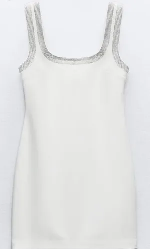 Zara White Mini Dress thumbnail 1
