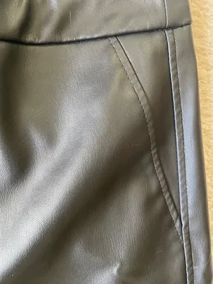Zara Moto Pants Women’s Size Small Black Faux Leather Skinny Leg High Waist thumbnail 6