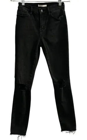 PacSun Women's High‎ Rise Jegging Jeans Black Distressed Size 24 thumbnail 1