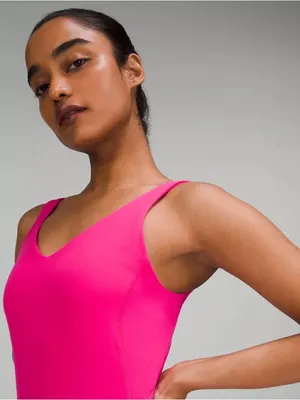 lululemon Align Bodysuit Romper 8" in Pink‎ Flare Size 2 thumbnail 3