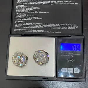 Vintage Laguna Aurora Borealis Cluster Clip Earrings thumbnail 5