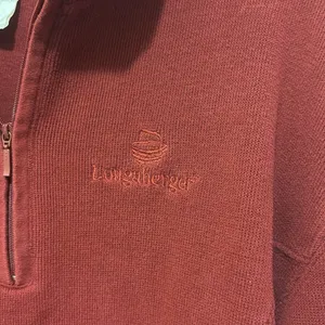 Longaberger Homestead Size Large Red Fleece Quarterzip thumbnail 3