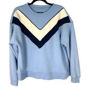 Maeve Blue Colorblock Crewneck Sweater Size Medium thumbnail 1