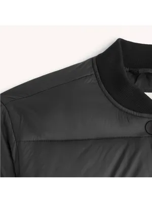 NWOT Abercrombie & Fitch Snap-front Cropped Black Puffer Bomber Jacket thumbnail 4
