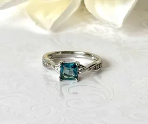 AQUA Aquamarine Ring, Size 8 thumbnail 1