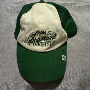Nike Michigan State University Spartans Green and White Women's Cap thumbnail 1
