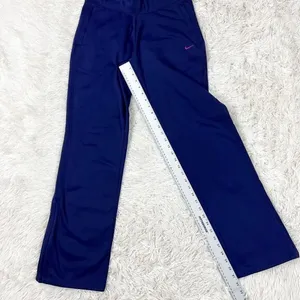 Nike‎ Therma-Fit Women's Blue Straight Leg Sweatpants Fleece Lined Size Small thumbnail 3