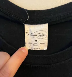 Women’s Black “I Like His Beard” Short Sleeve Fitted Tee Size Medium thumbnail 3