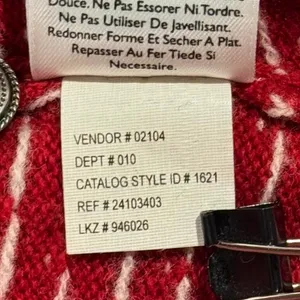 Vintage Eddie Bauer Sweater Vest Lambswool Fair Isle Nordic Holiday Red Medium thumbnail 4