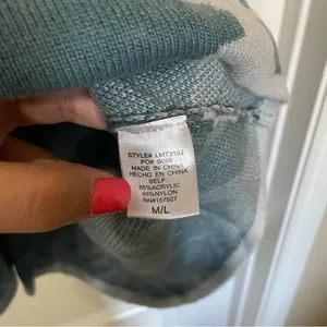 La Miel Blue Animal Print Dolman Sweater thumbnail 5