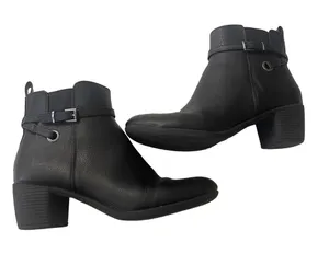 Andiamo Women's Size 9.5‎ Aniles Faux Leather Ankle Moto Black Booties Boots thumbnail 1