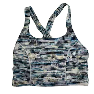 Lululemon 6‎ Sports Bra Pure Practice Blurry Belle Sea Mist Luxtreme Med Support thumbnail 4