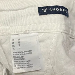 American Eagle Outfitters Women's Cream Shorts Shortie Size 10 thumbnail 4
