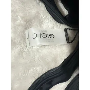 GIGI C Revolve Andrea Sports Bra Women's Small Black Ribbed Cutout V-Back New thumbnail 6