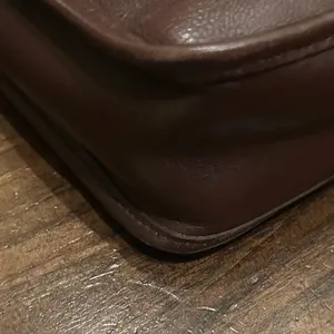 Vintage Carriage Court Brown Genuine Cowhide Leather Clutch Bag Purse Classic thumbnail 3