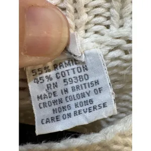 Vintage Hand Knit Sweater Vest Cable Argyle Evan-Picone Petites Size Medium thumbnail 5
