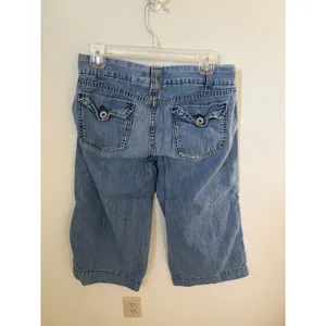 Calvin Klein Jeans Womens Size 6 Capri Trouser Crop Wide Leg Pockets Palazzo Y2K thumbnail 3