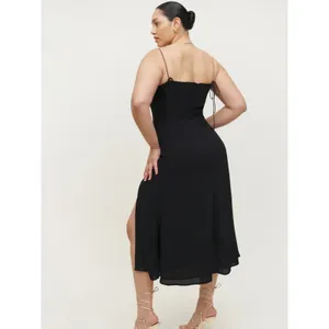 Reformation Juliette Sleeveless Midi Dress in Black Size 12 NWT thumbnail 4
