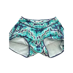 Annie Griffin Shorts Women's Sz 4 100% Silk‎ Blue White Geometric Print #BB12-4 thumbnail 4